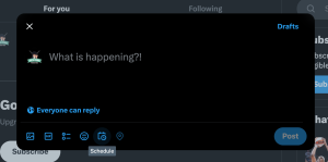 schedule a social media post on X (Twitter)